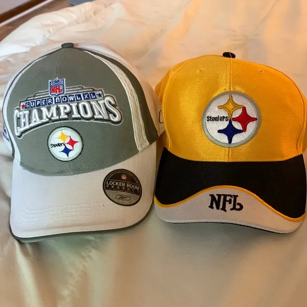 New Collector Official NFL Pittsburgh Steelers Hats Set of 2